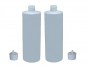 Ensemble (2) bouteilles plastique 16oz (500ml)